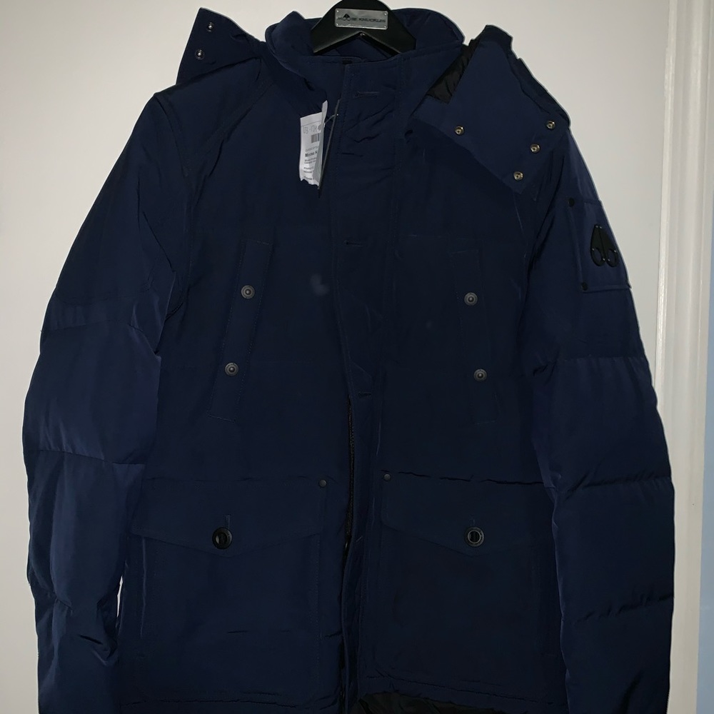 Moose Knuckles Navy Blue Parka
